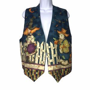 Handmade Halloween Spooky Costume Scarecrow Vest M